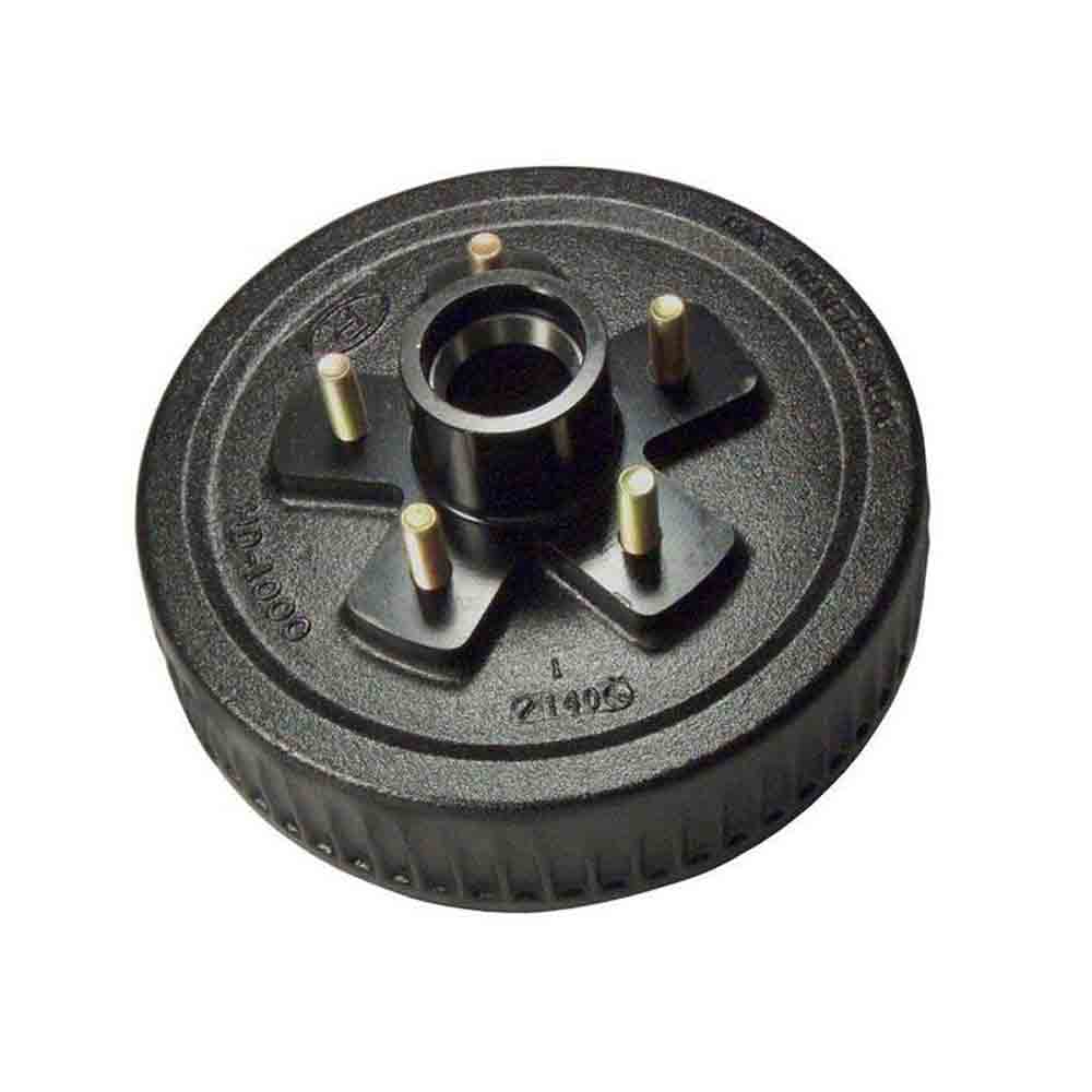 Trailer Hub And Drum, 5 On 4-1/2" Bolt Circle, 1,750 lb. Capacity For 1-3/8" to 1-1/16" Tapered Spindle