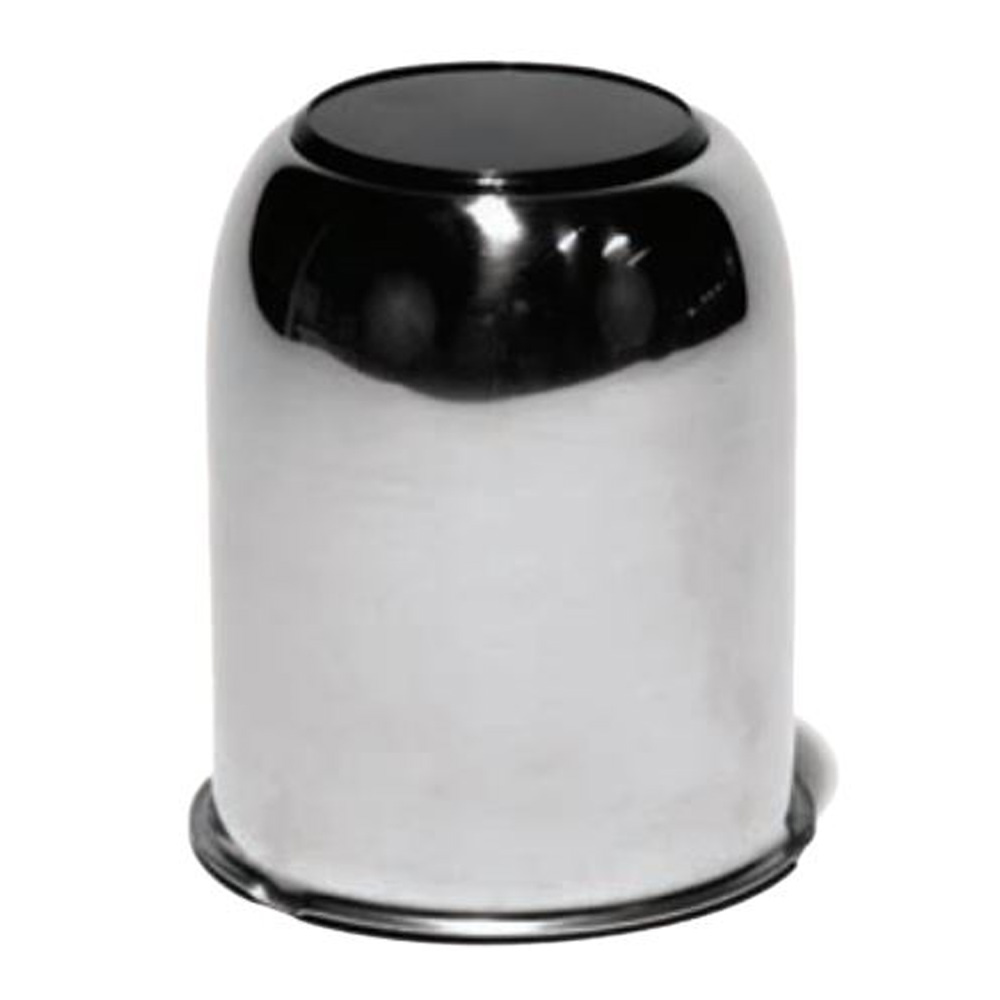Stainless Steel Open Center Hub Cap for 4.25" Bore Wheel Rims - Chrome Button