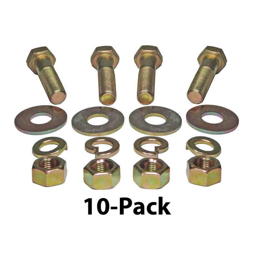 10-Pack Pintle Hook Mounting Bolt Kit - 1/2