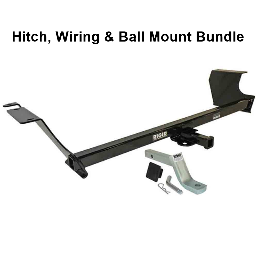 Rigid Hitch (R2-0159) Class II, 1-1/4 Inch Receiver Trailer Hitch Bundle - Includes Ball Mount and Custom Wiring Harness fits 2011-16 Chrysler Town & Country, 2011-20 Dodge Grand Caravan, 2012-15 Ram Cargo Van Tradesman