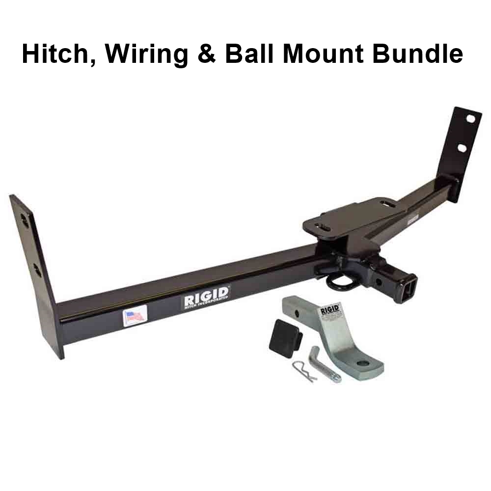 Rigid Hitch (R2-0867) Class II, 1-1/4 Inch Receiver Trailer Hitch Bundle - Includes Ball Mount and Custom Wiring Harness fits 2005-2006 Chevrolet Equinox - OEM Tow Package Required