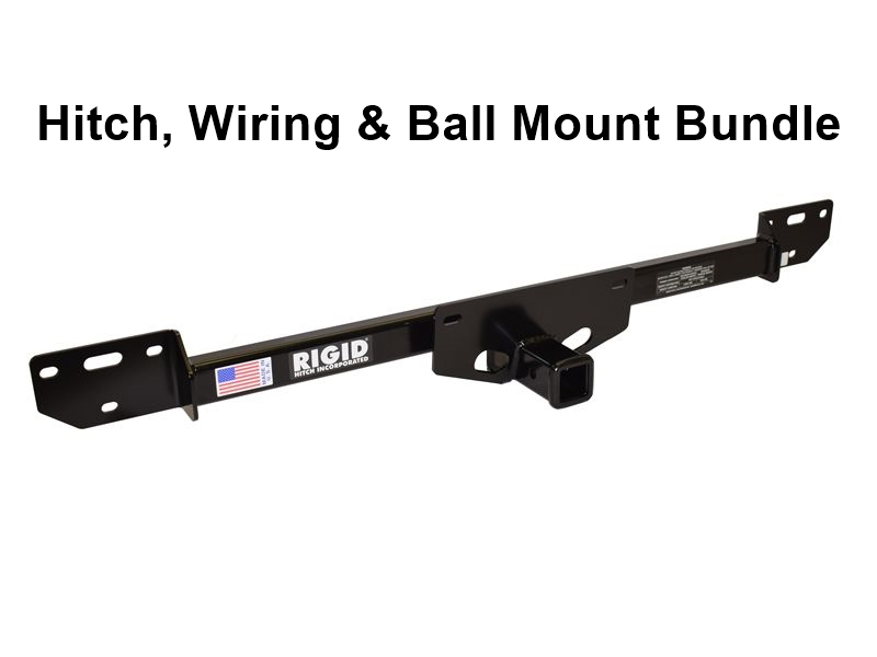 Rigid Hitch R3 0132 Class III 2 Inch Receiver Trailer Hitch Bundle Includes Ball Mount and Custom Wiring Harness fits 2014 2024 Ram ProMaster