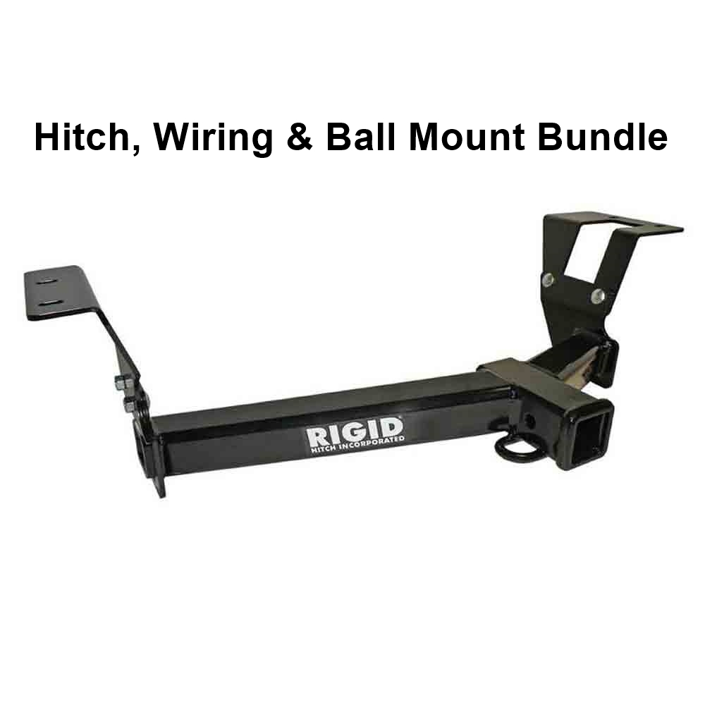 Rigid Hitch (R3-0382) Class III 2 Inch Receiver Trailer Hitch Bundle - Includes Ball Mount and Custom Wiring Harness fits 2007-2011 Honda CR-V