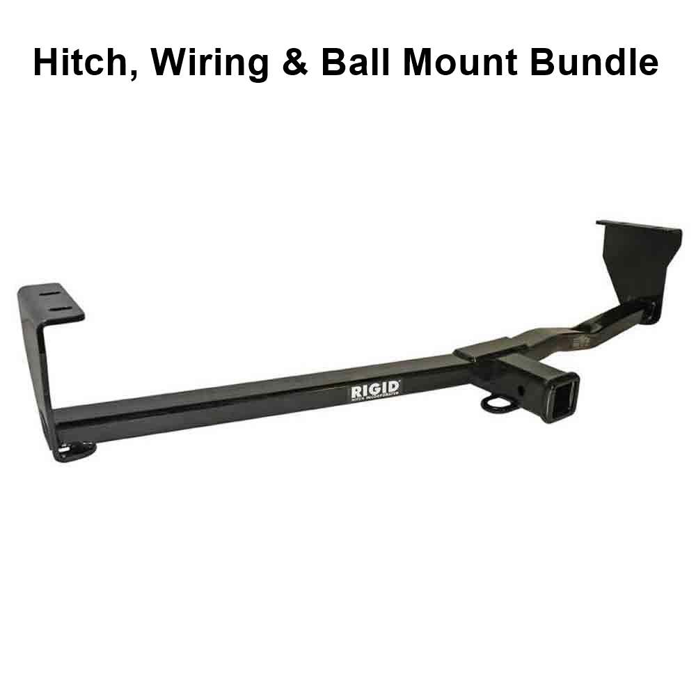 Rigid Hitch (R3-0394) Class III 2 Inch Receiver Trailer Hitch Bundle - Includes Ball Mount and Custom Wiring Harness fits 2011-2013 Kia Sorento, EX V6 with Factory Tow Package