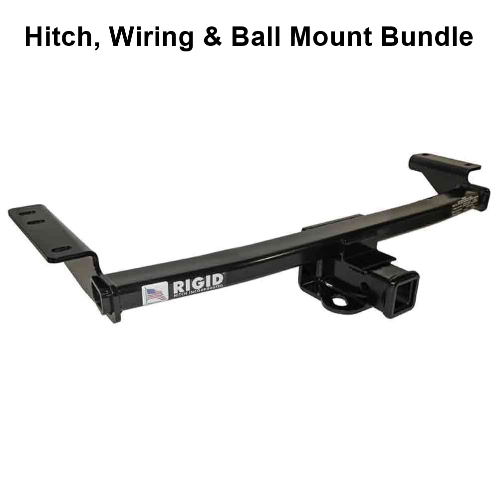 Rigid Hitch (R3-0505) Class III 2 Inch Receiver Trailer Hitch Bundle - Includes Ball Mount and Custom Wiring Harness fits 2009-2014 Nissan Murano