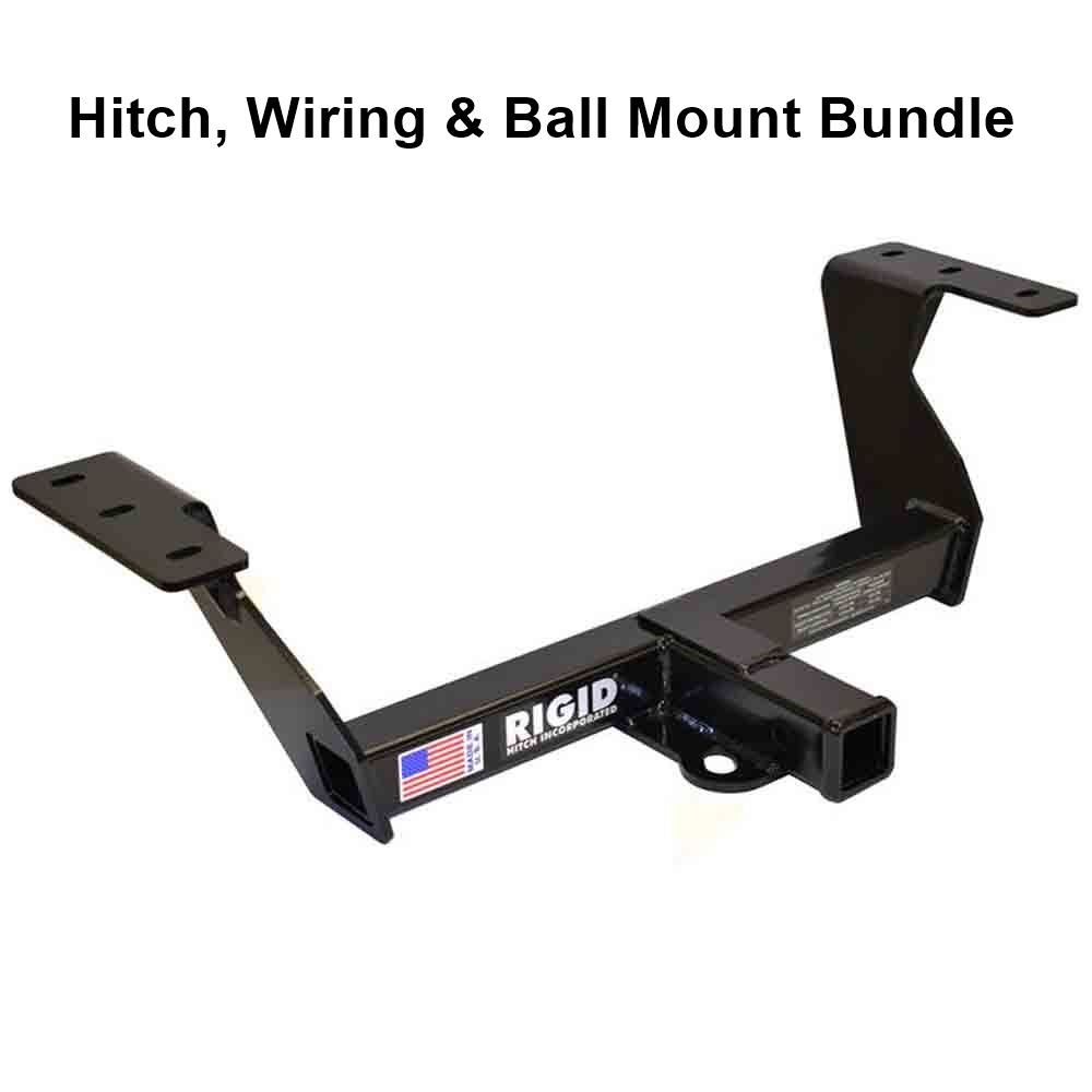 Rigid Hitch R3-0522 Class III 2 Inch Receiver Trailer Hitch Bundle - Includes Ball Mount and Custom Wiring Harness - fits 2019-2025 Subaru Forester