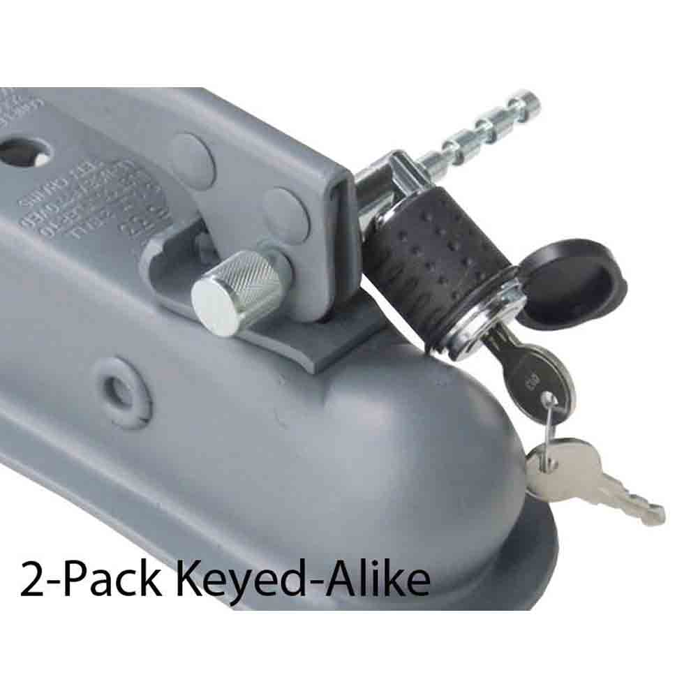 2 Pack Keyed Alike Adjustable Coupler Lock