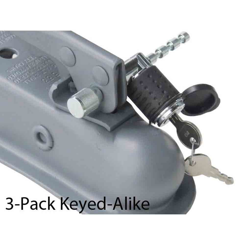 3 Pack Keyed Alike Adjustable Coupler Lock 