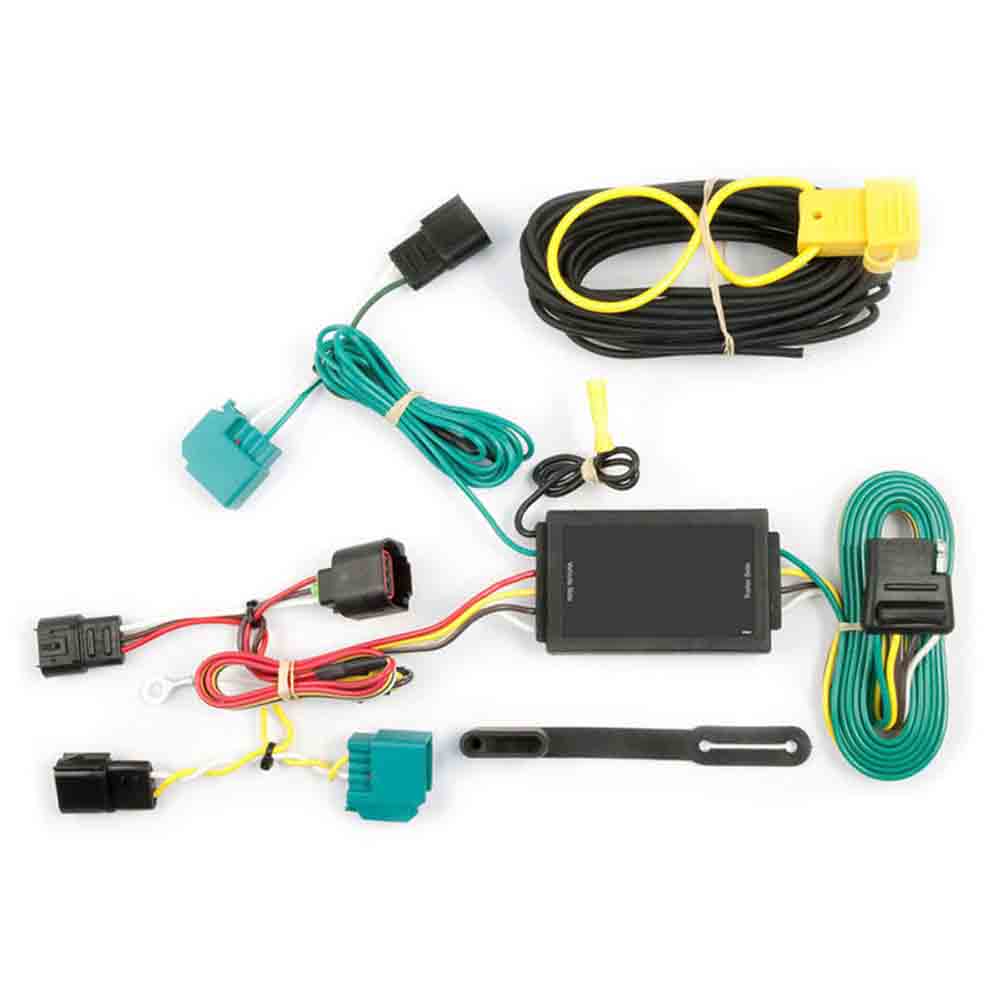 Rigid T-Connector with Powered Tail Light Converter Custom Wiring Harness, 4-Way Flat Output, 2009 Dodge Journey