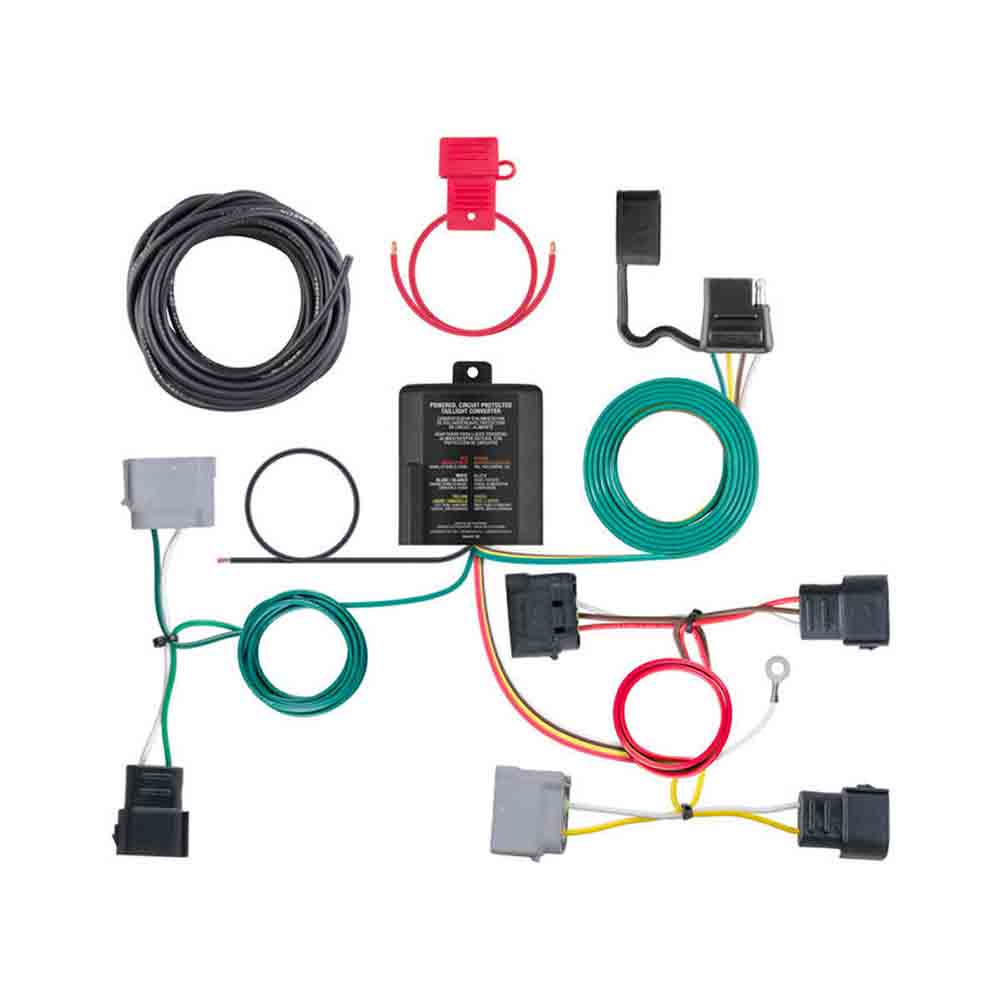T-Connector Custom Wiring Harness, 4-Way Flat Output, 2005-2007 Ford Escape, Mazda Tribute
