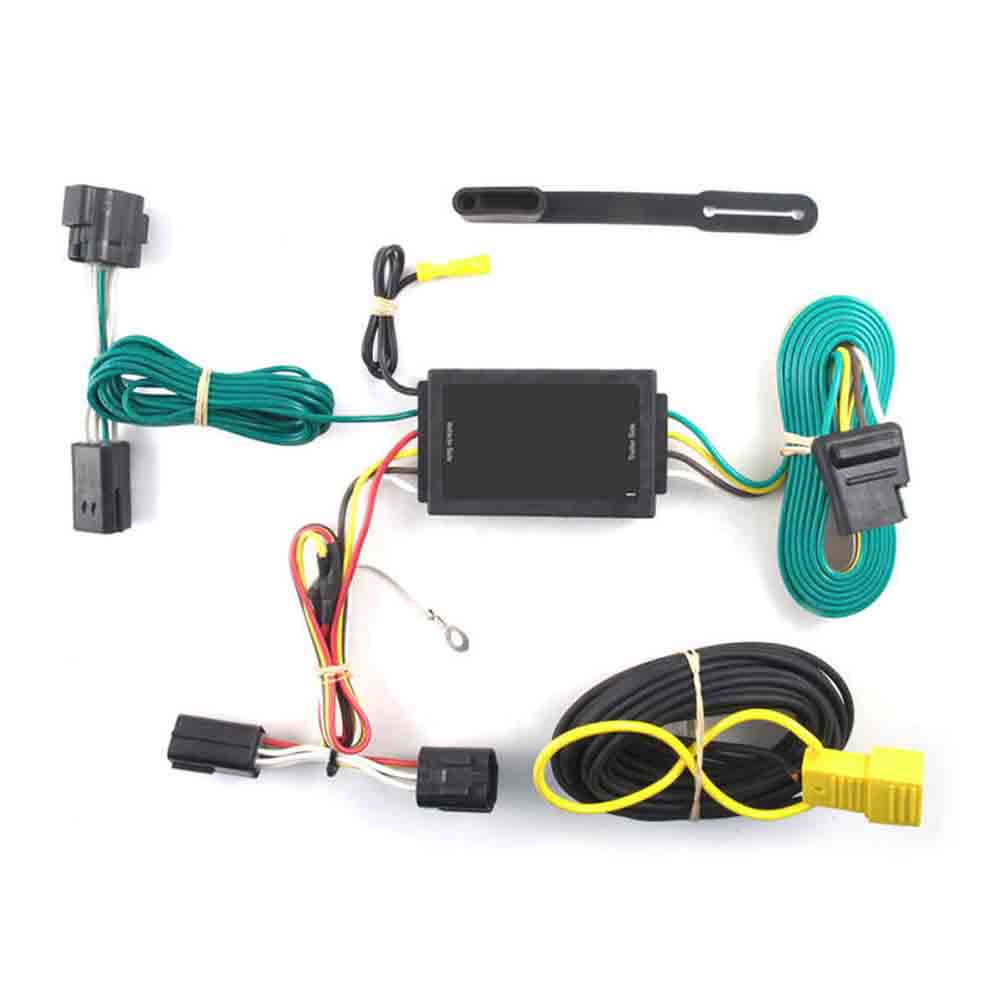 T-Connector with Powered Tail Light Converter Custom Wiring Harness, 4-Way Flat Output, 2010-2013 Ford Transit Connect (Replaced RE-62049)