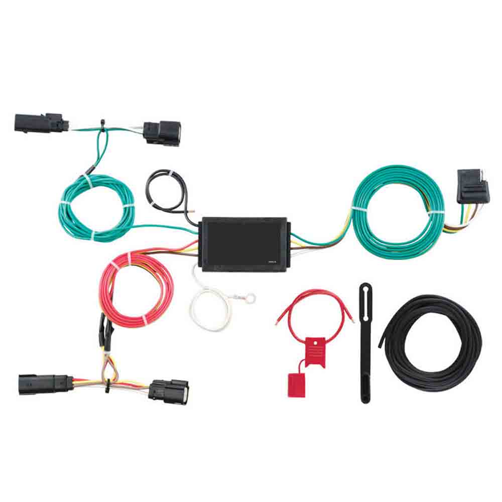 T-Connector Custom Wiring Harness, 4-Way Flat Output, 2015-2018 Ford Edge Titanium & Sport Models