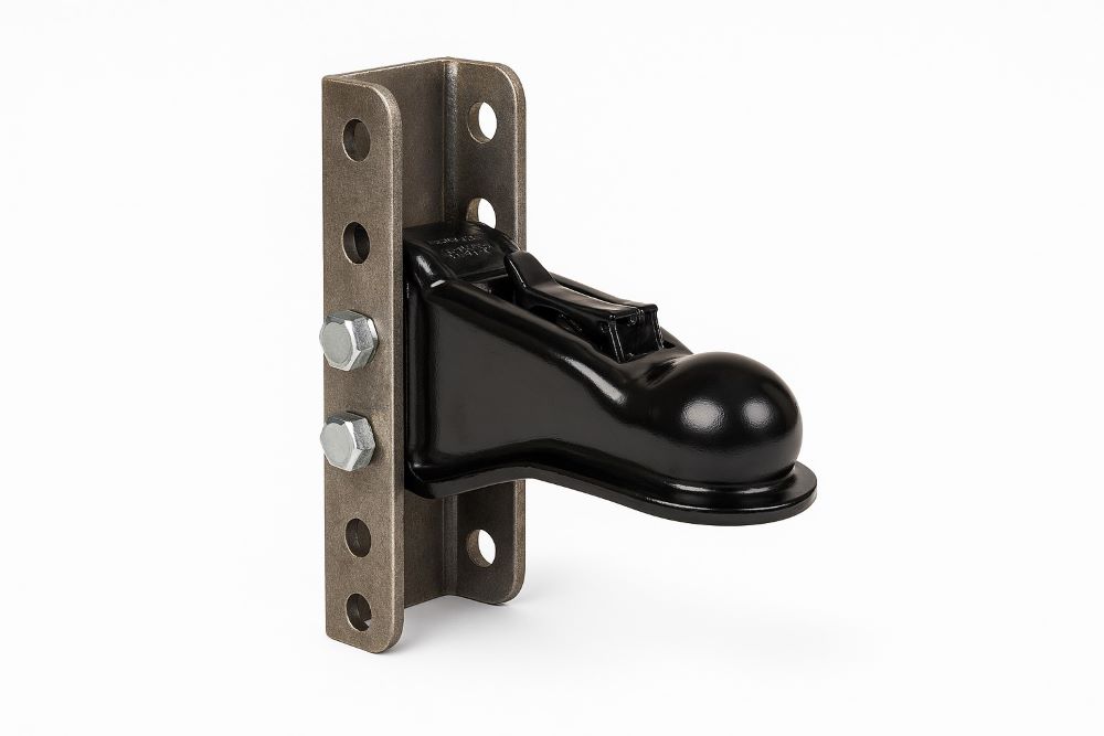 Adjustable Trailer Coupler with 5-Position Channel, 2-5/16" Ball, 14,000 lb Rating, 8 Inch Vertical Adjustment