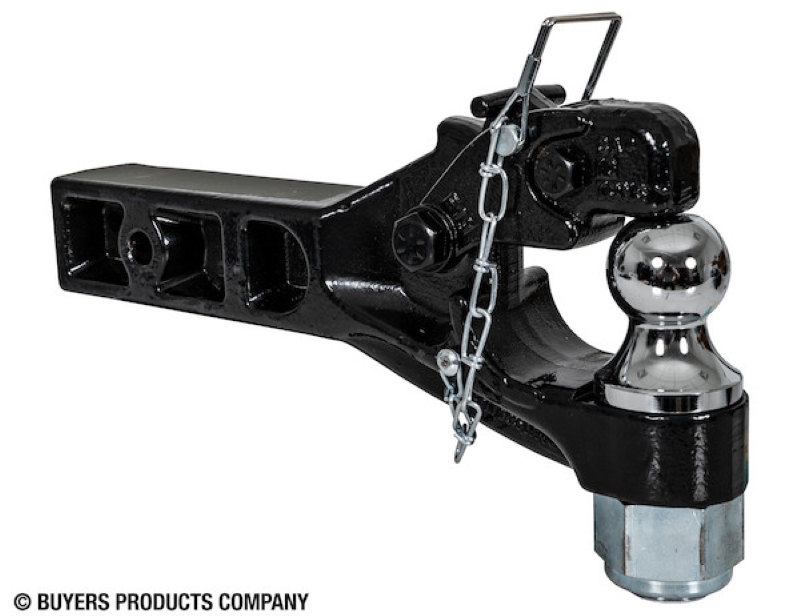 Buyers 10 Ton Combination Pintle Hitch fits 2-1/2 Inch Receiver, 2 Inch Ball