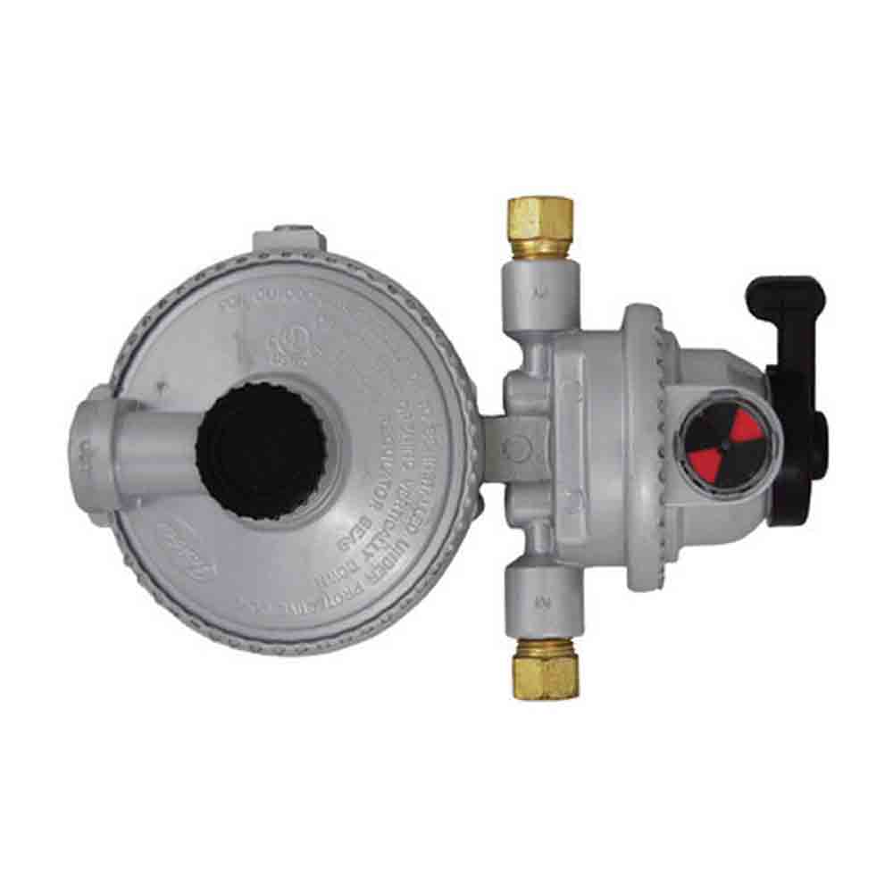 Camco RV Horizontal 2-Stage Propane Regulator – Replacement Part 59323