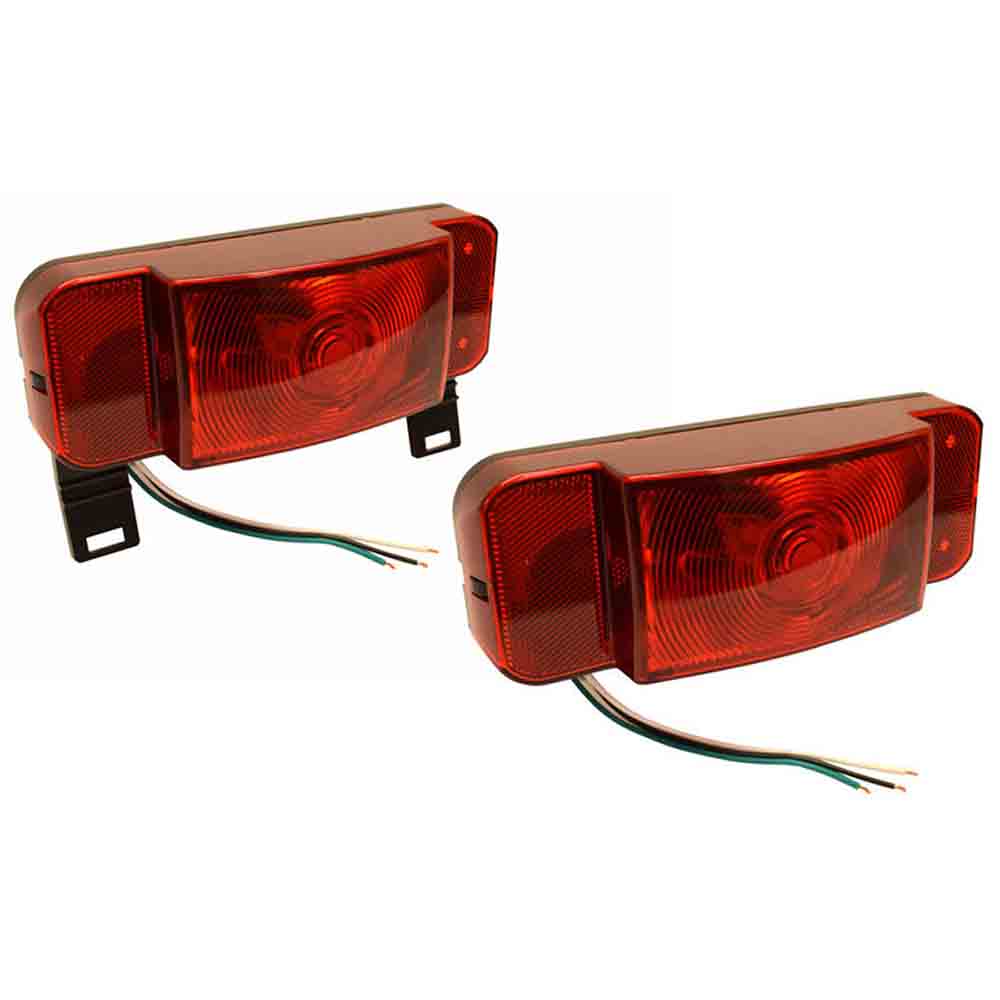 Optronics One™ LED Low Profile Combination RV Tail Lights - Pair - Black Base