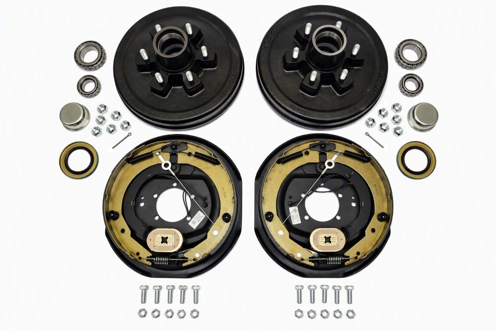 Rigid Hitch 12" x 2" Self-Adjusting Electric Trailer Brake & Hub/Drum Kit for 5,200-6,000 lb Axles | 6 on 5.5" Bolt Pattern