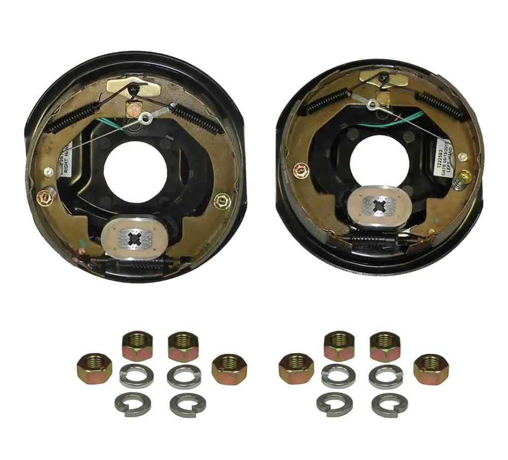 Self-Adjusting Electric Brake Backing Plate Assembly Kit
