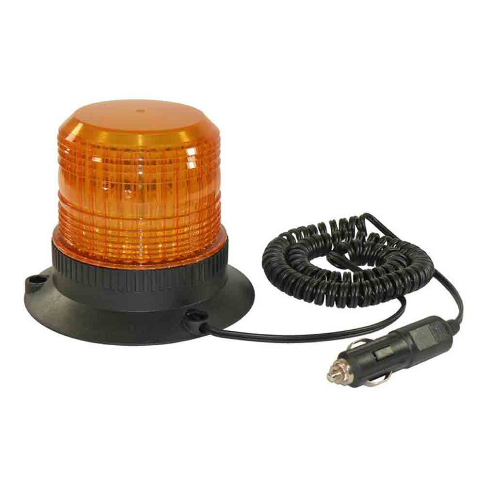 Permanent/Magnetic Mount Flashing Amber Beacon