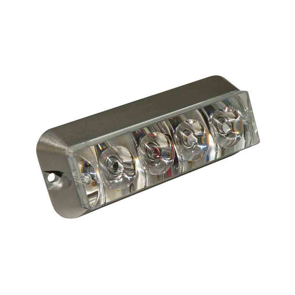 4 LED White Warning Strobe Light