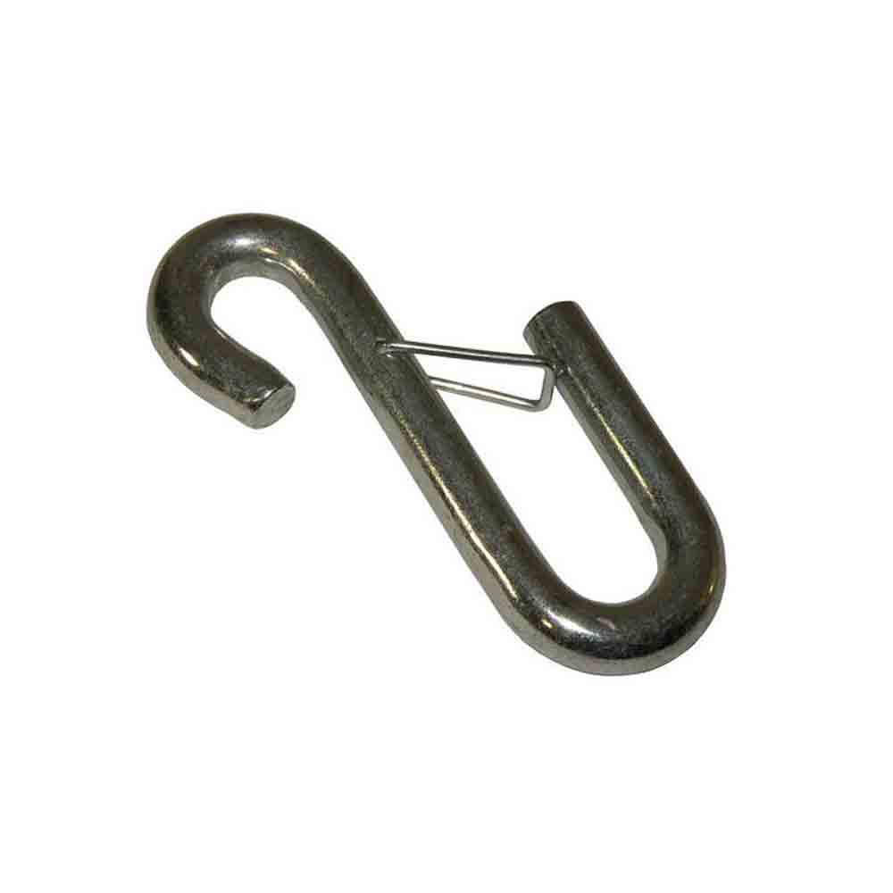 Trailer Safety Chain S-Hook with Spring Latch - 7/16 Inch