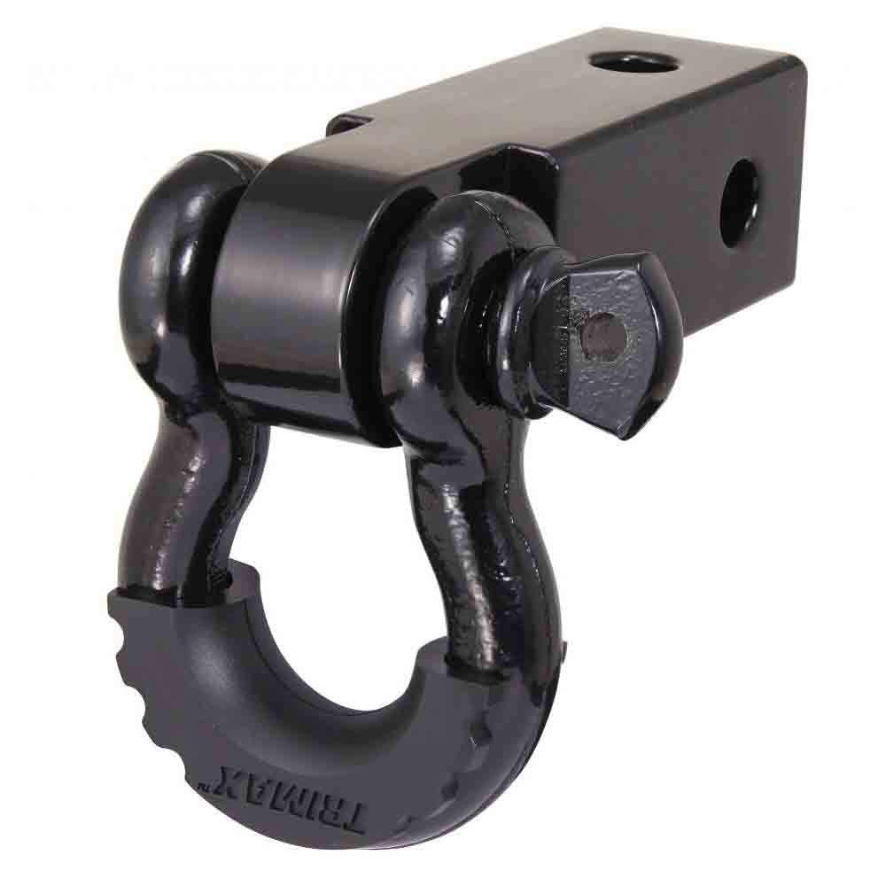 Black Tow Strap Shackle Mount for 2 Inch Receivers