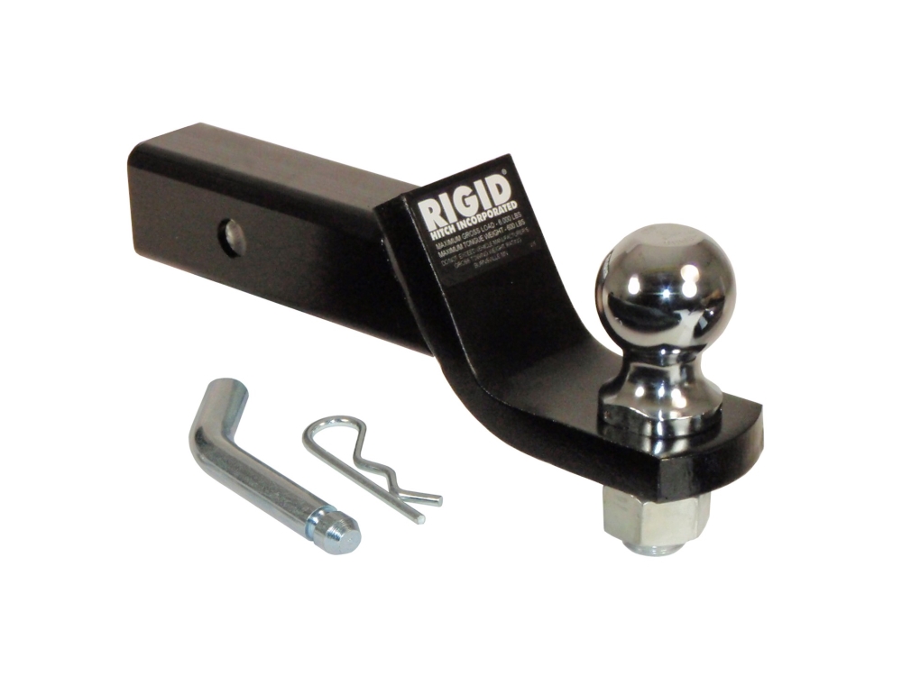 Rigid HItch UB-217D-K Trailer Hitch Ball Mount with 2-Inch Ball & Pin, Fits 2-in Receiver, 8,500 lbs, 2" Drop, Black Powder Coat Finish - Made In USA